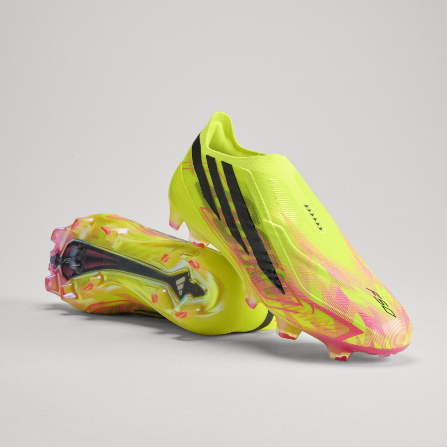adidas F50 Hyperfast Elite LaceLess FG jaune rouge
