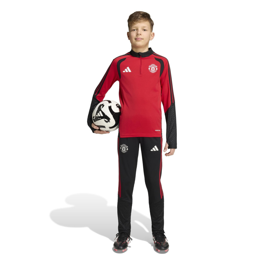 Sweat zippé junior Manchester United rouge noir