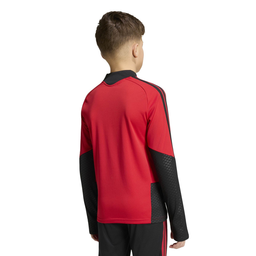 Sweat zippé junior Manchester United rouge noir