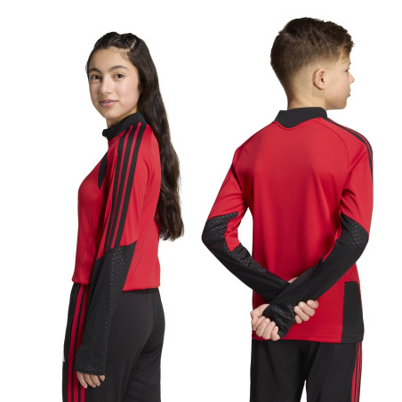 Sweat zippé junior Manchester United rouge noir