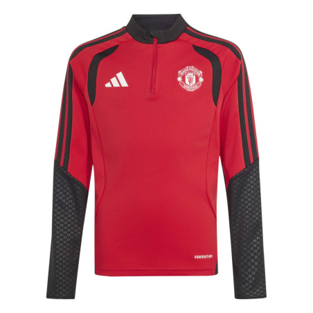 Sweat zippé junior Manchester United rouge noir