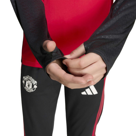 Sweat zippé junior Manchester United rouge noir