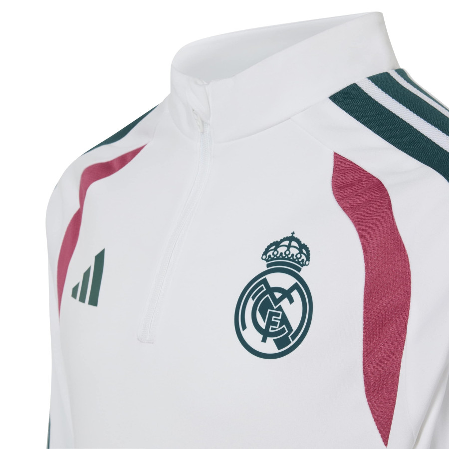 Sweat zippé junior Real Madrid blanc vert