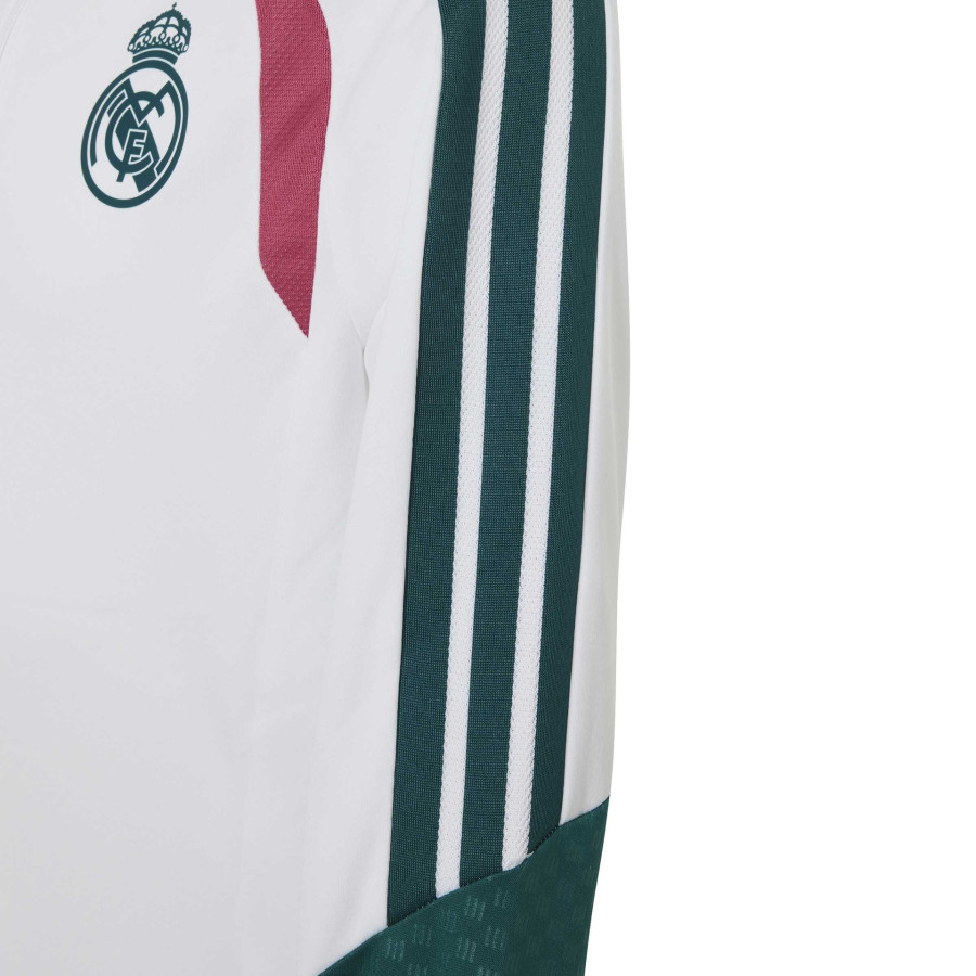 Sweat zippé junior Real Madrid blanc vert