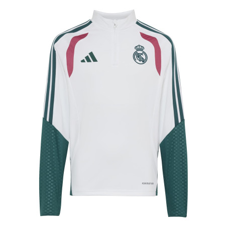 Sweat zippé junior Real Madrid blanc vert