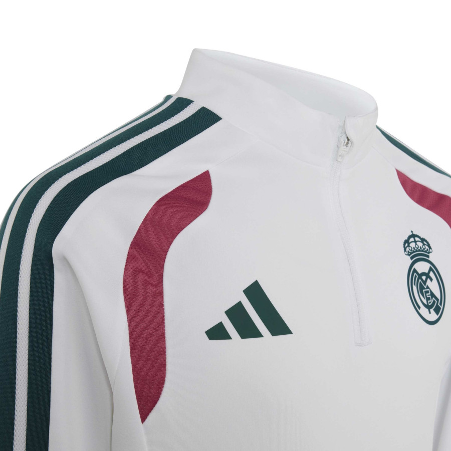 Sweat zippé junior Real Madrid blanc vert
