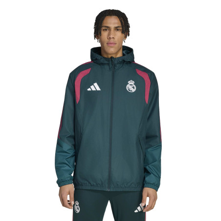 Veste imperméable Real Madrid vert rose