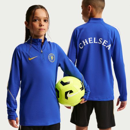 Sweat zippé junior Chelsea Strike bleu jaune
