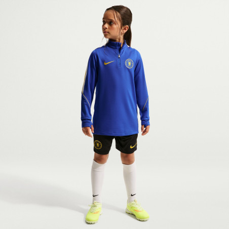 Sweat zippé junior Chelsea Strike bleu jaune