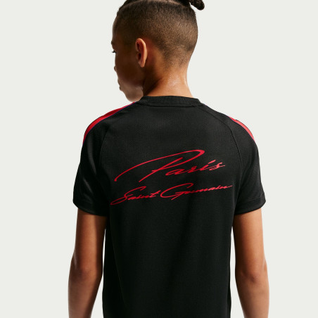 Maillot entraînement junior PSG Strike noir rouge