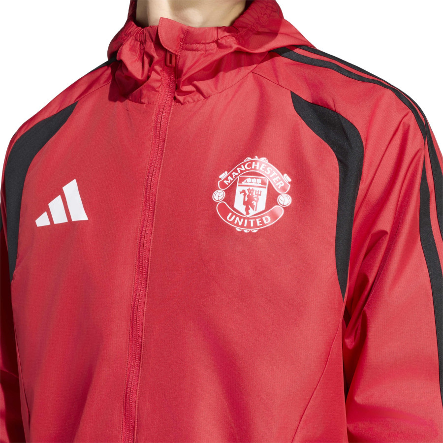 Veste imperméable Manchester United rouge noir