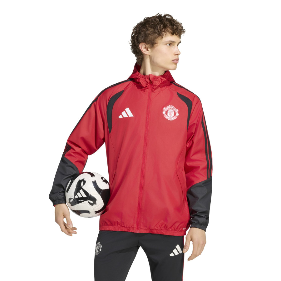 Veste imperméable Manchester United rouge noir