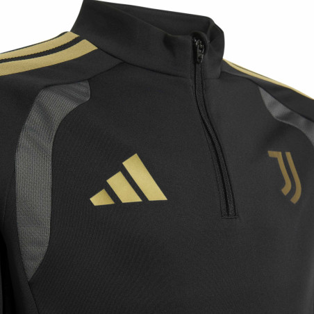 Sweat zippé junior Juventus noir or