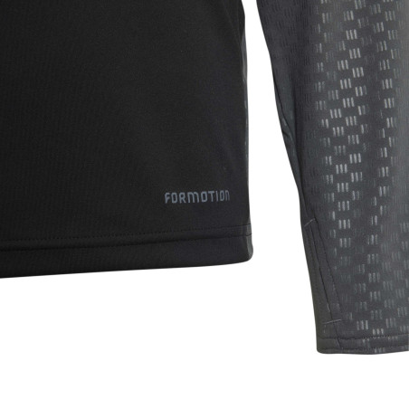 Sweat zippé junior Juventus noir or