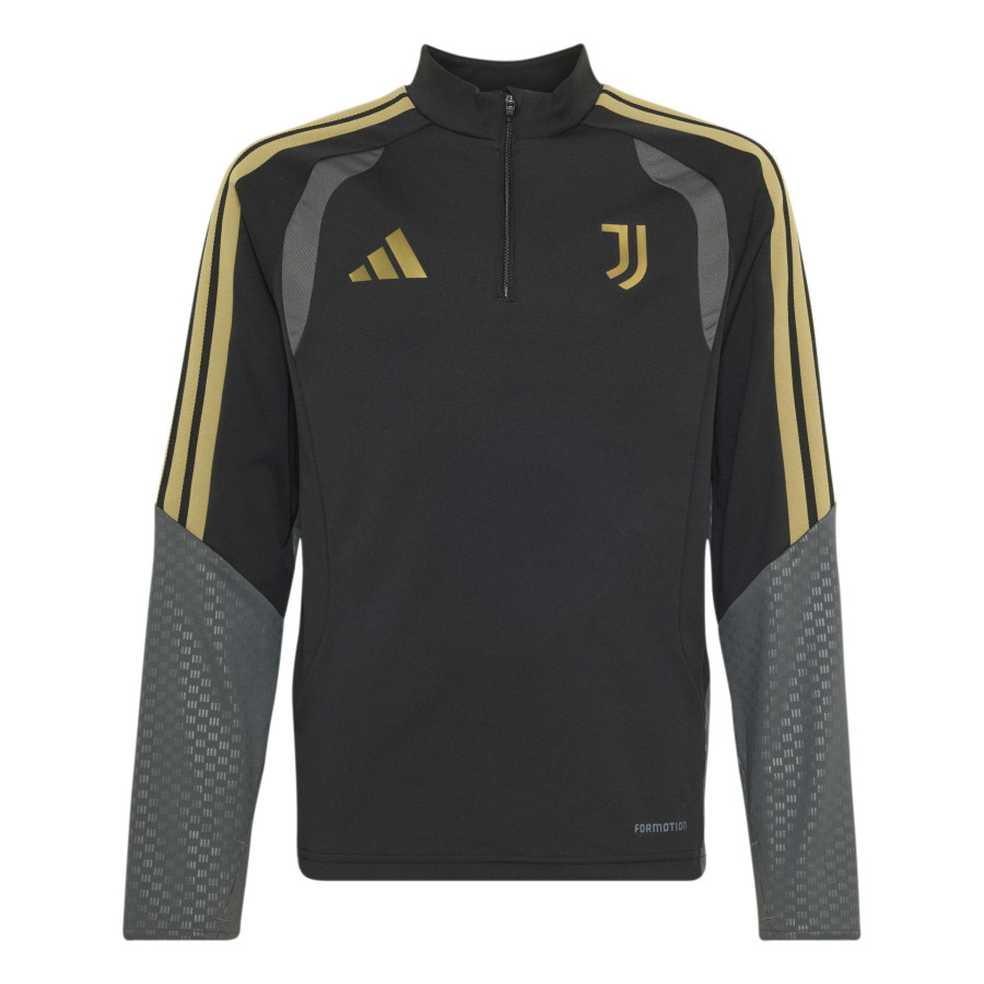 Sweat zippé junior Juventus noir or