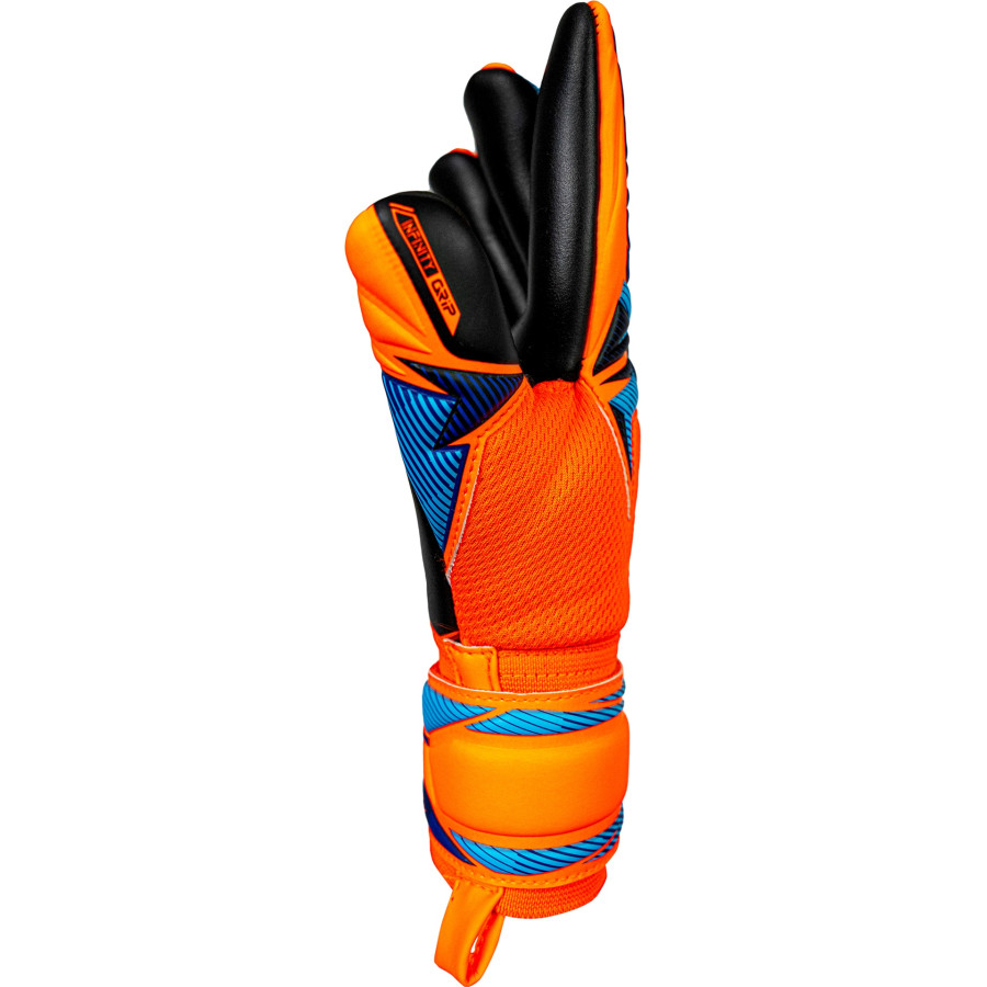 Gants gardien Reusch junior Attrakt Infinity Evolution NC orange bleu
