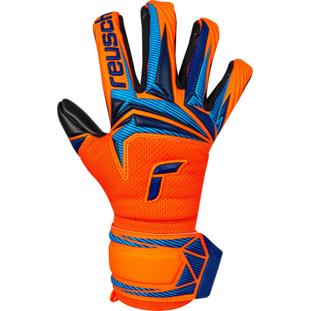 Gants gardien Reusch junior Attrakt Infinity Evolution NC orange bleu