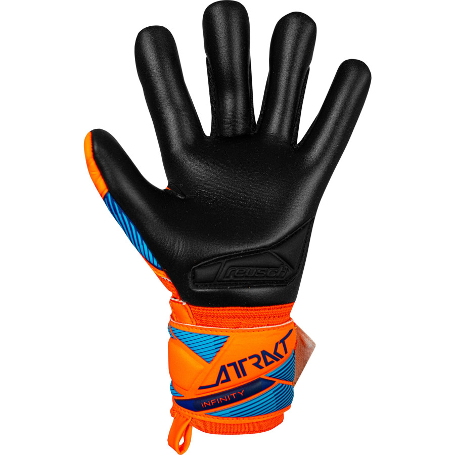 Gants gardien Reusch junior Attrakt Infinity Evolution NC orange bleu