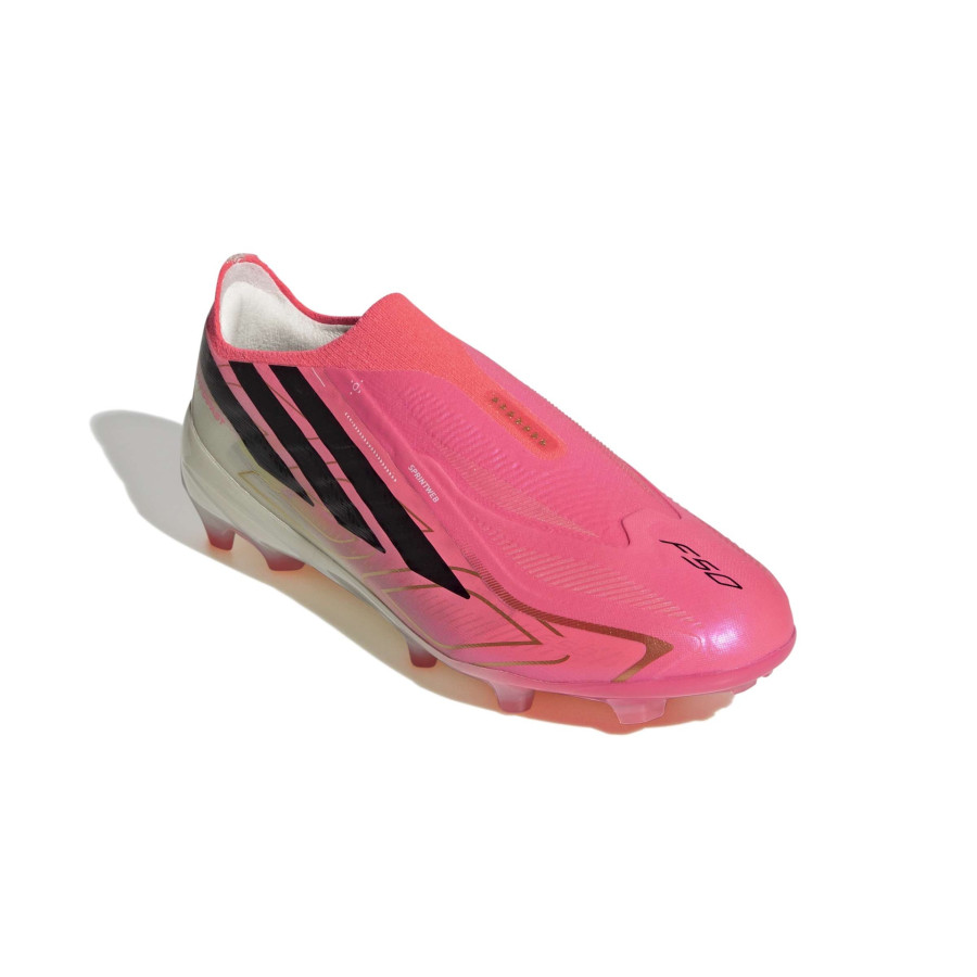 adidas F50 Hyperfast junior LaceLess Elite FG rose noir