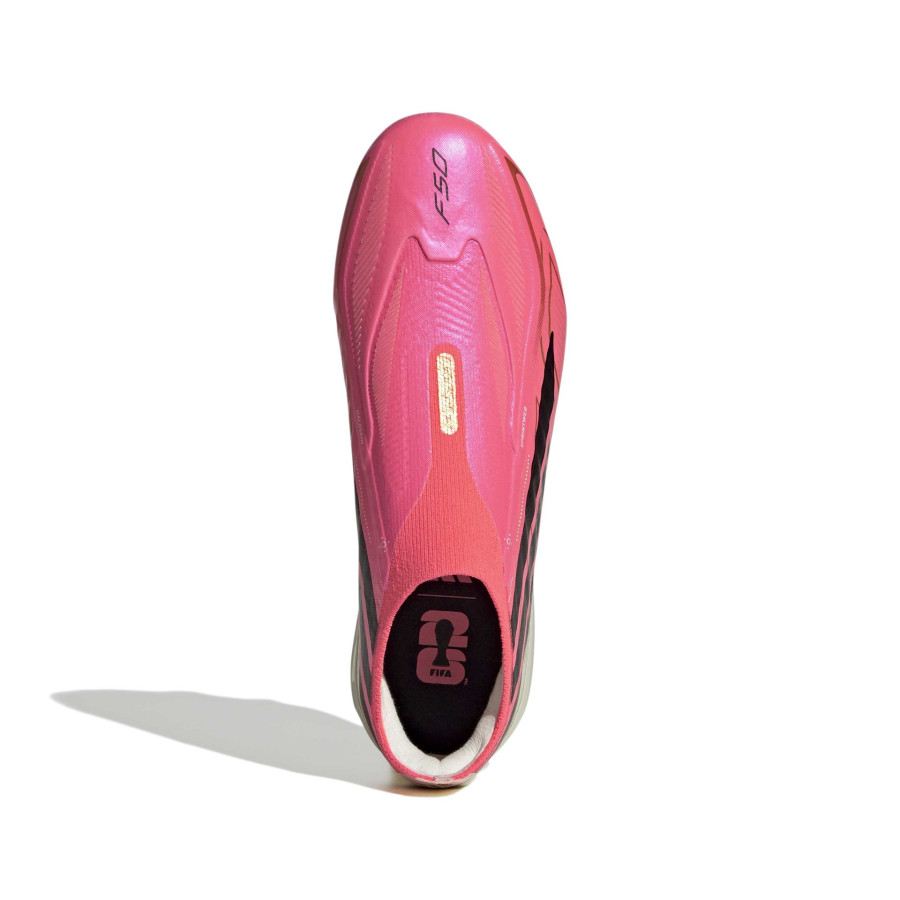 adidas F50 Hyperfast junior LaceLess Elite FG rose noir