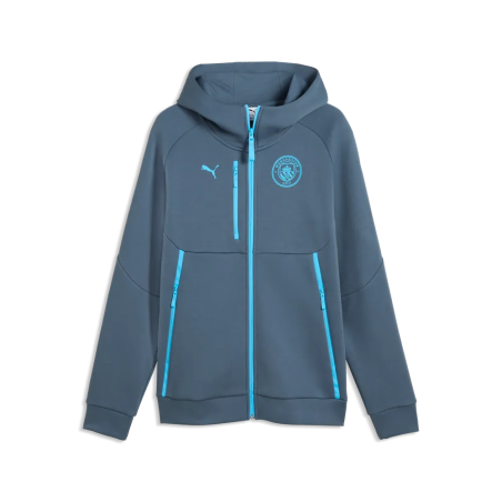 Veste survêtement à capuche Manchester City PumaTech bleu