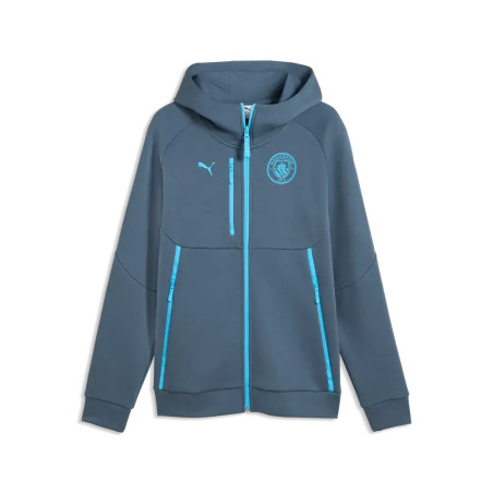 Veste survêtement à capuche Manchester City PumaTech bleu