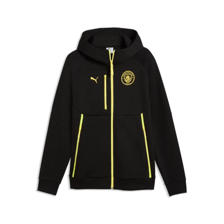 Veste survêtement à capuche Manchester City PumaTech noir jaune