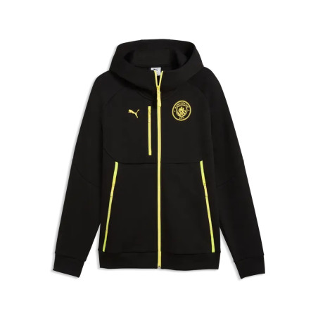 Veste survêtement à capuche Manchester City PumaTech noir jaune