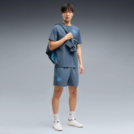 Short Manchester City PumaTech woven bleu