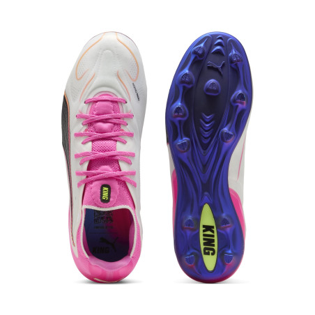 Puma King 20 Ultimate FG/AG blanc rose