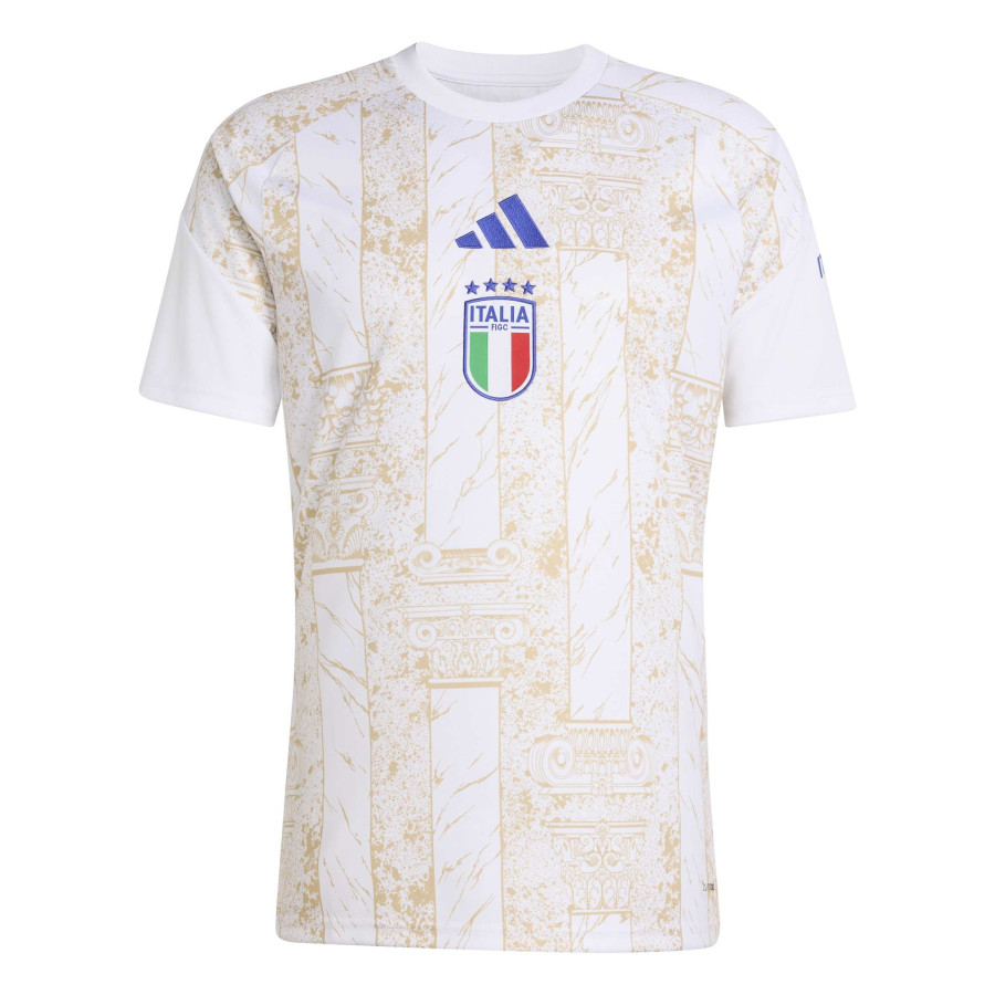 Maillot avant match Italie blanc or