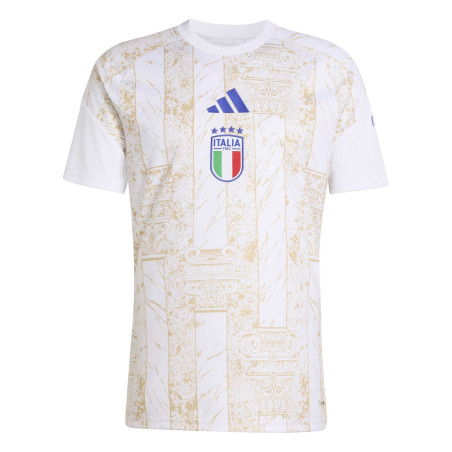 Maillot avant match Italie blanc or