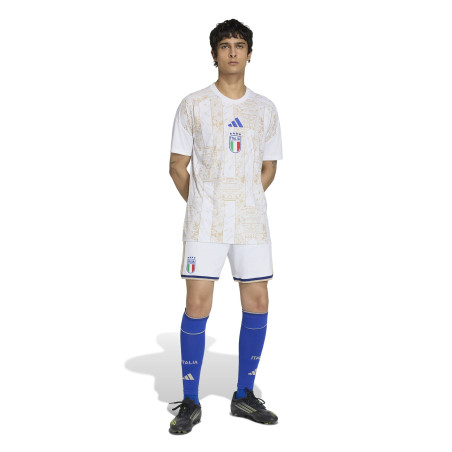 Maillot avant match Italie blanc or