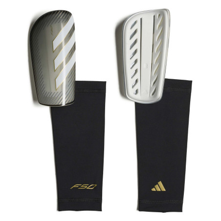 Protèges tibias adidas F50 LGE gris or