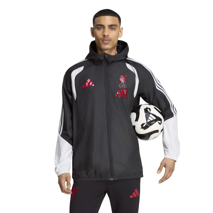 Coupe vent Liverpool noir rouge