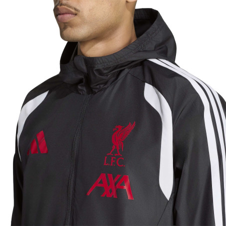 Coupe vent Liverpool noir rouge