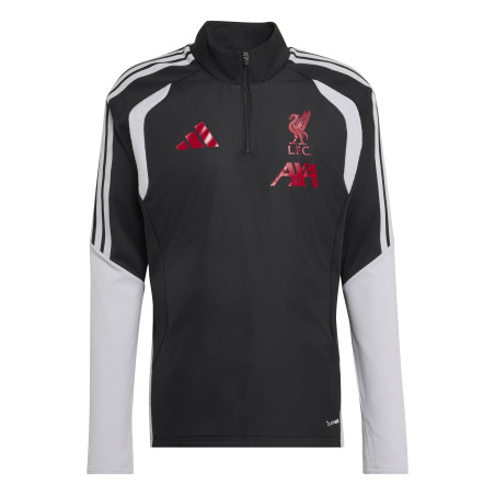 Sweat zippé à cagoule Liverpool noir rouge