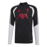 Sweat zippé Liverpool noir rouge