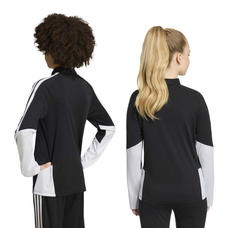 Sweat zippé junior Liverpool noir rouge