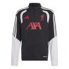 Sweat zippé junior Liverpool noir rouge