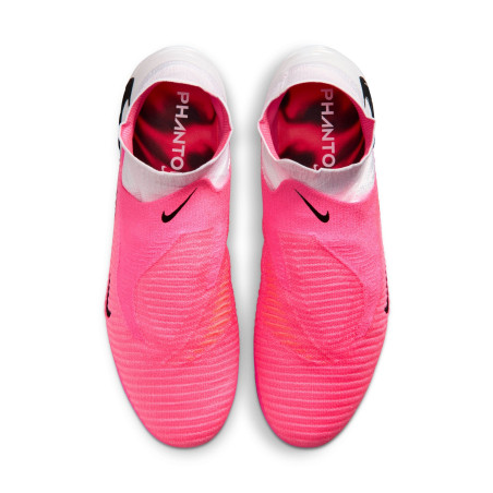 Nike Phantom 6 montante Elite FG rose blanc