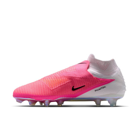 Nike Phantom 6 montante Elite FG rose blanc