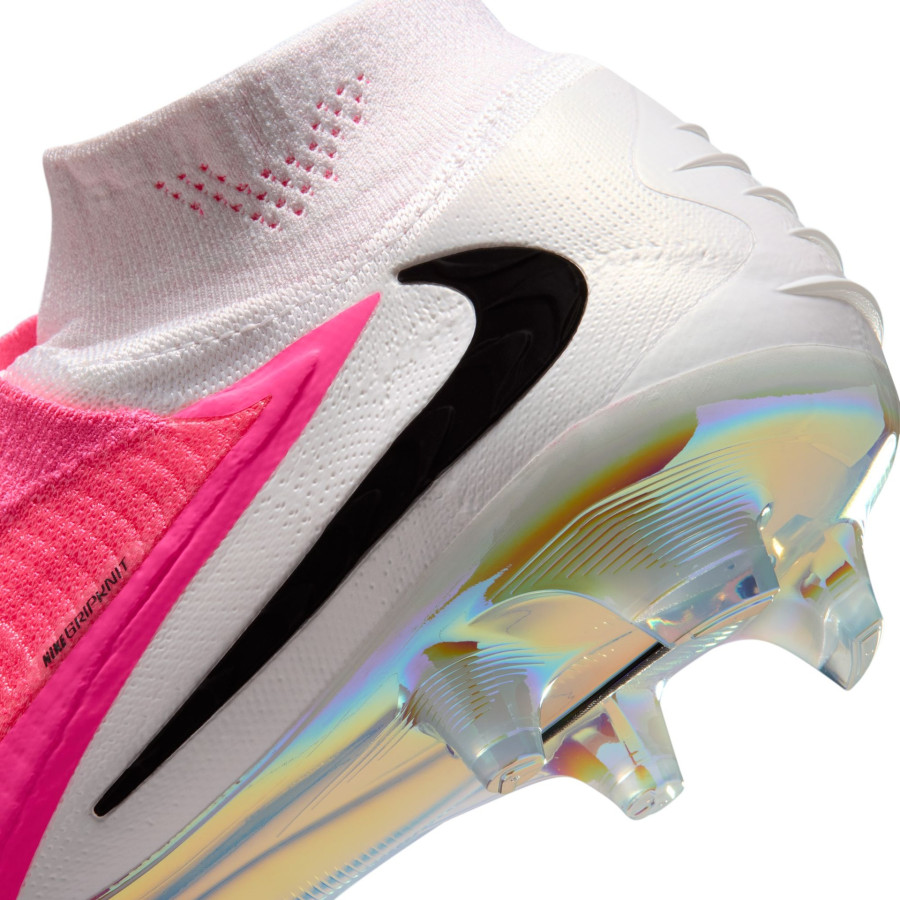 Nike Phantom 6 montante Elite FG rose blanc