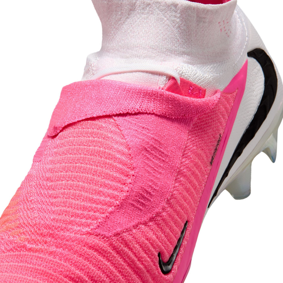 Nike Phantom 6 montante Elite FG rose blanc
