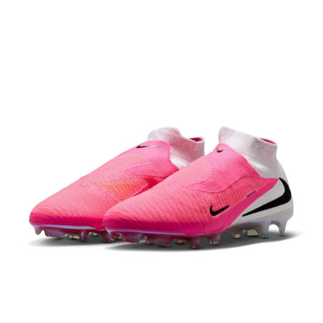 Nike Phantom 6 montante Elite FG rose blanc