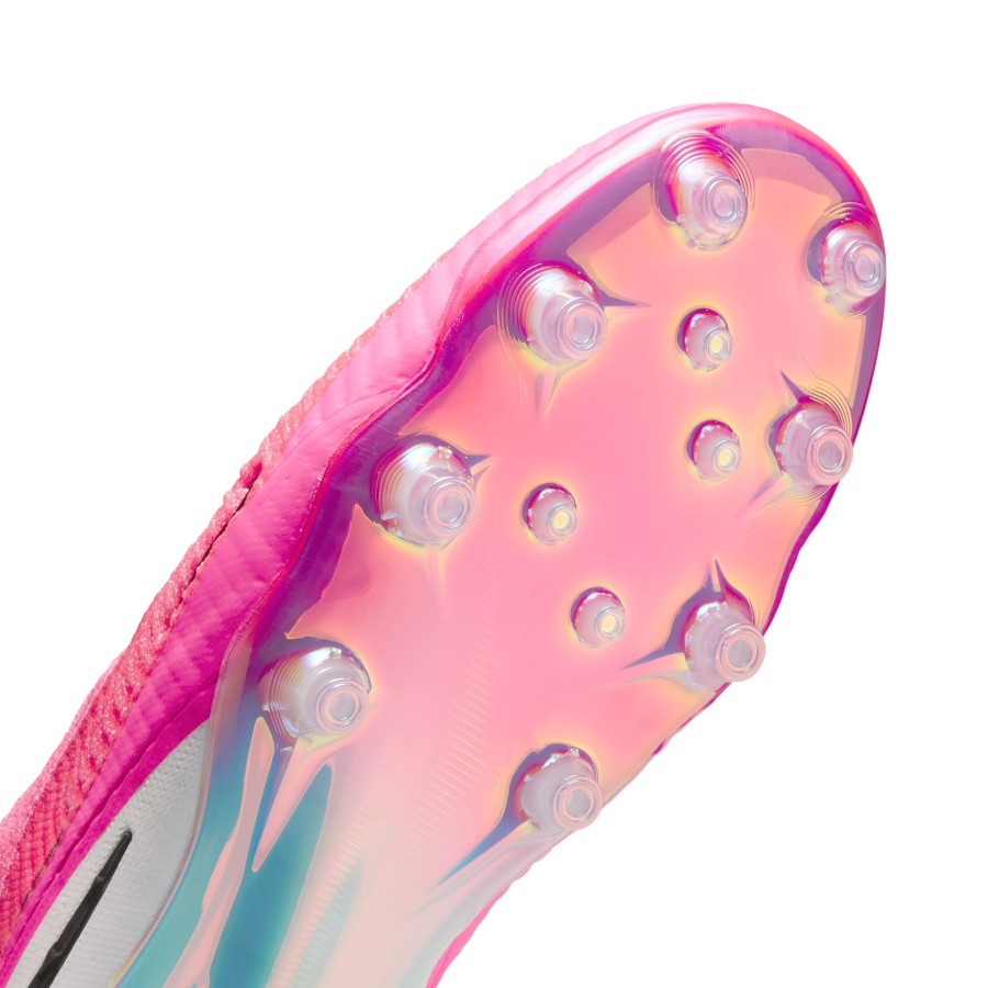 Nike Phantom 6 montante Elite AG-Pro rose blanc