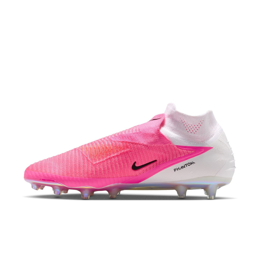 Nike Phantom 6 montante Elite AG-Pro rose blanc