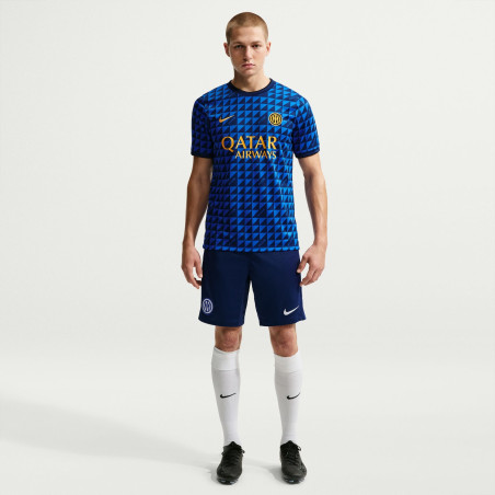 Maillot avant match Inter Milan bleu jaune