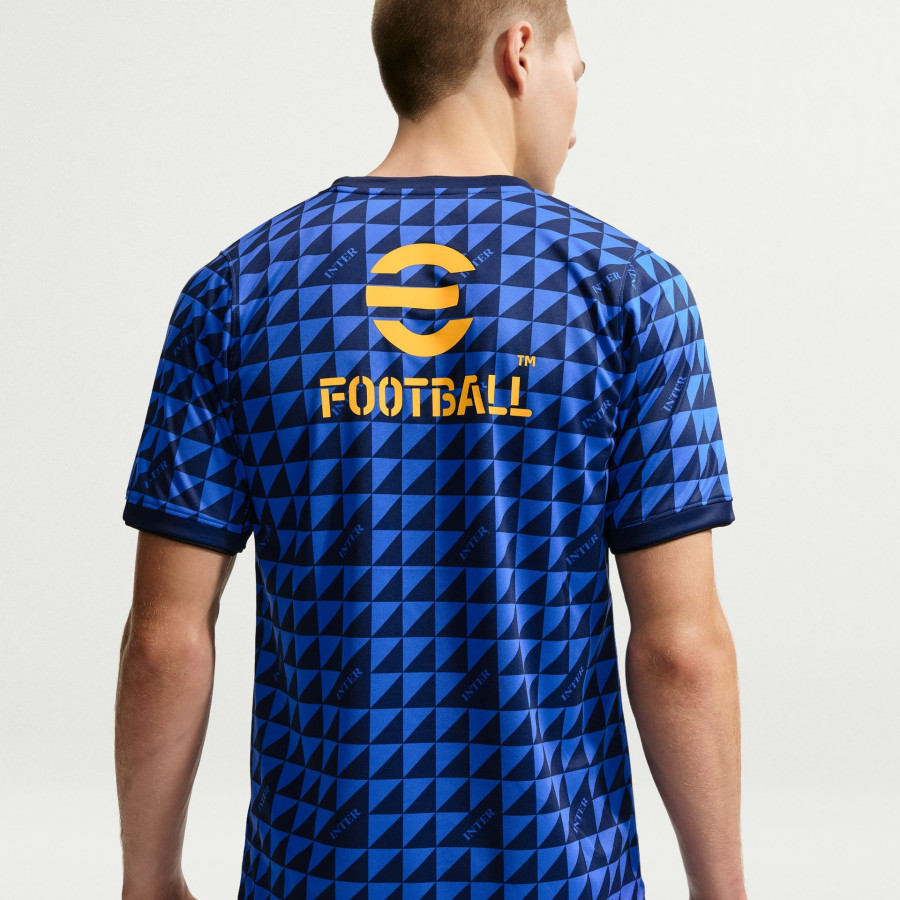 Maillot avant match Inter Milan bleu jaune
