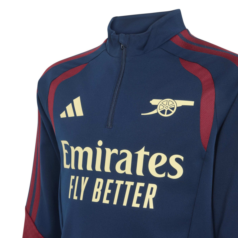 Sweat zippé junior Arsenal bleu rouge